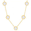 "FLOWER MEADOW" PVD GOLD-PLATED STEEL NECKLACE