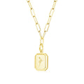 "FLOWER" PVD GOLD-PLATED STEEL NECKLACE