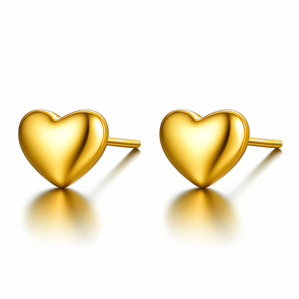 "HEARTS" PVD GOLD-PLATED STAINLESS STEEL EARRINGS