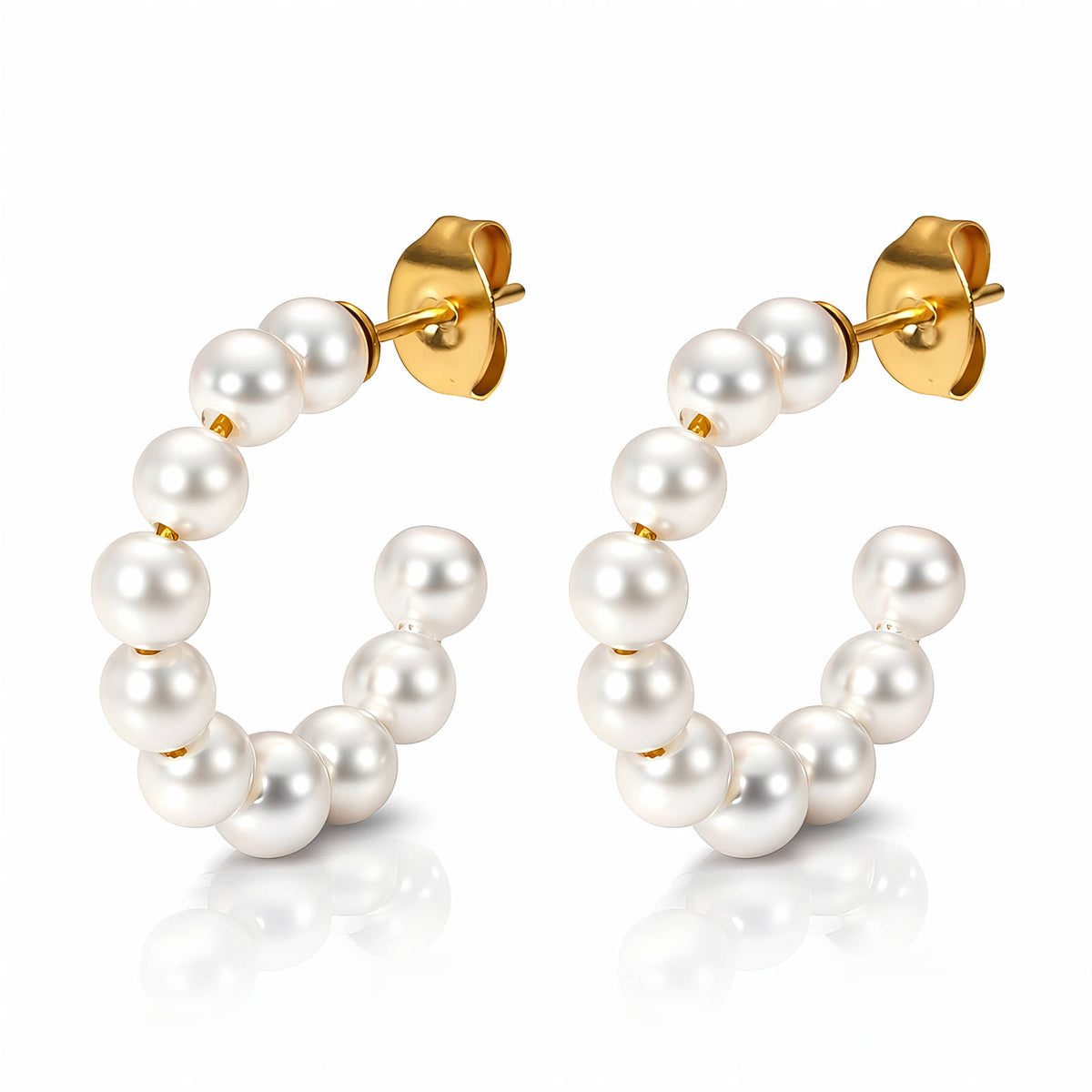 PVD GOLD-PLATED STAINLESS STEEL EARRINGS
