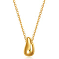 "TEARDROP" PVD GOLD-PLATED STAINLESS STEEL NECKLACE