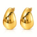 "TEARDROPS" PVD GOLD-PLATED STAINLESS STEEL EARRINGS