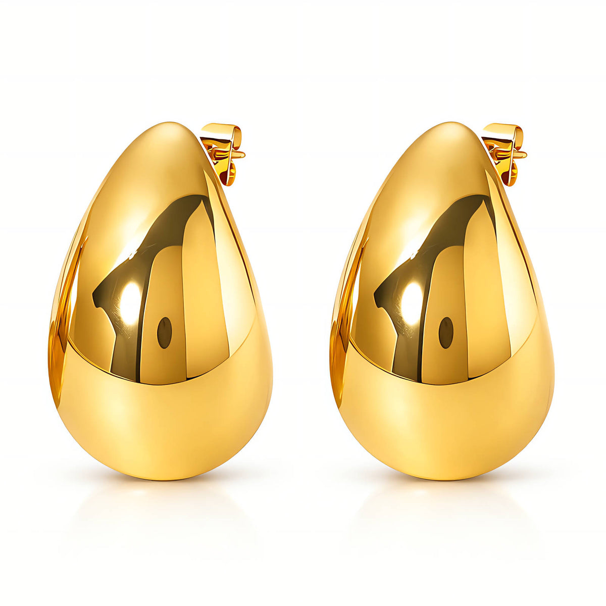 "TEARDROPS" PVD GOLD-PLATED STAINLESS STEEL EARRINGS