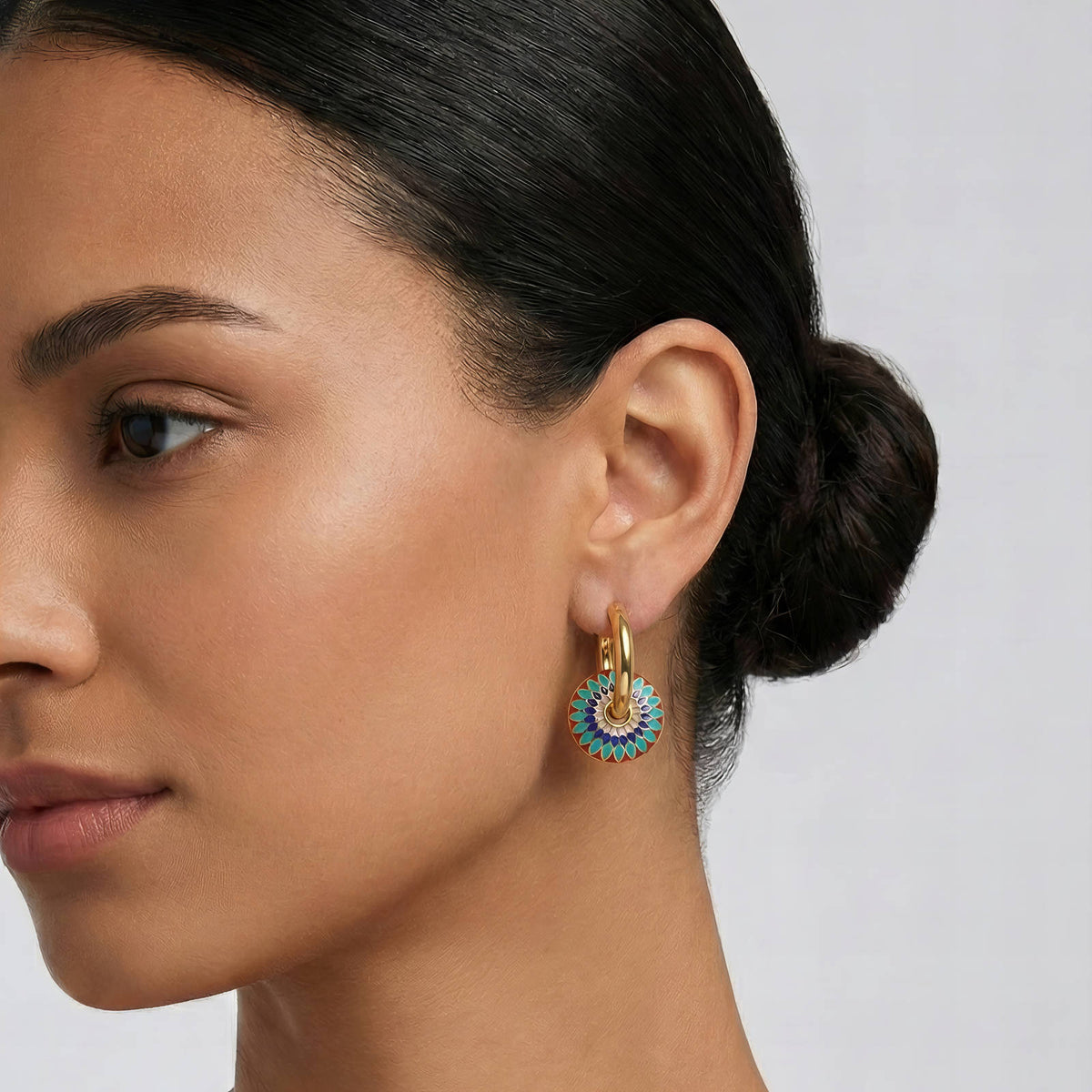 PVD GOLD-PLATED STAINLESS STEEL EARRINGS
