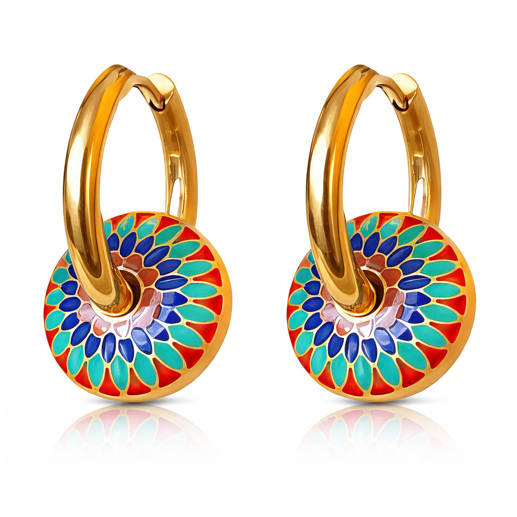 PVD GOLD-PLATED STAINLESS STEEL EARRINGS