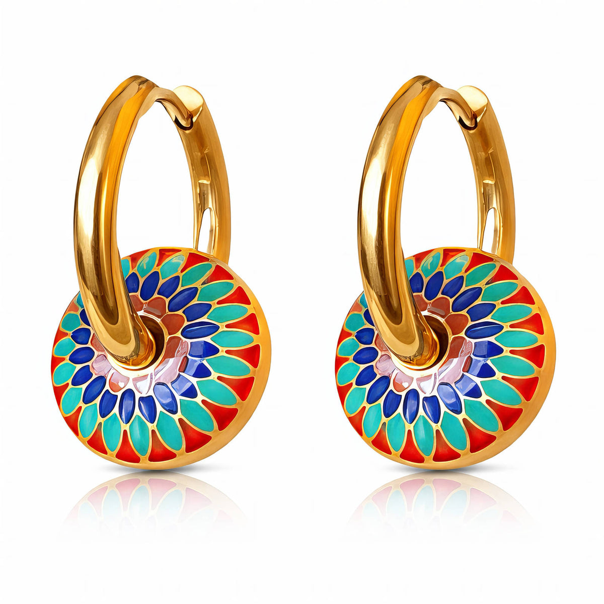 PVD GOLD-PLATED STAINLESS STEEL EARRINGS