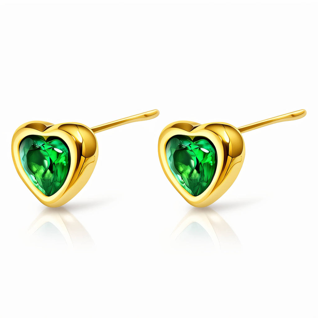 "HEARTS" PVD GOLD-PLATED STAINLESS STEEL EARRINGS