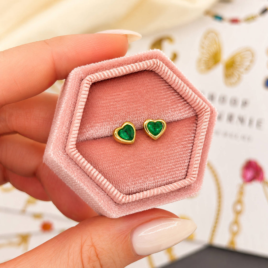 "HEARTS" PVD GOLD-PLATED STAINLESS STEEL EARRINGS