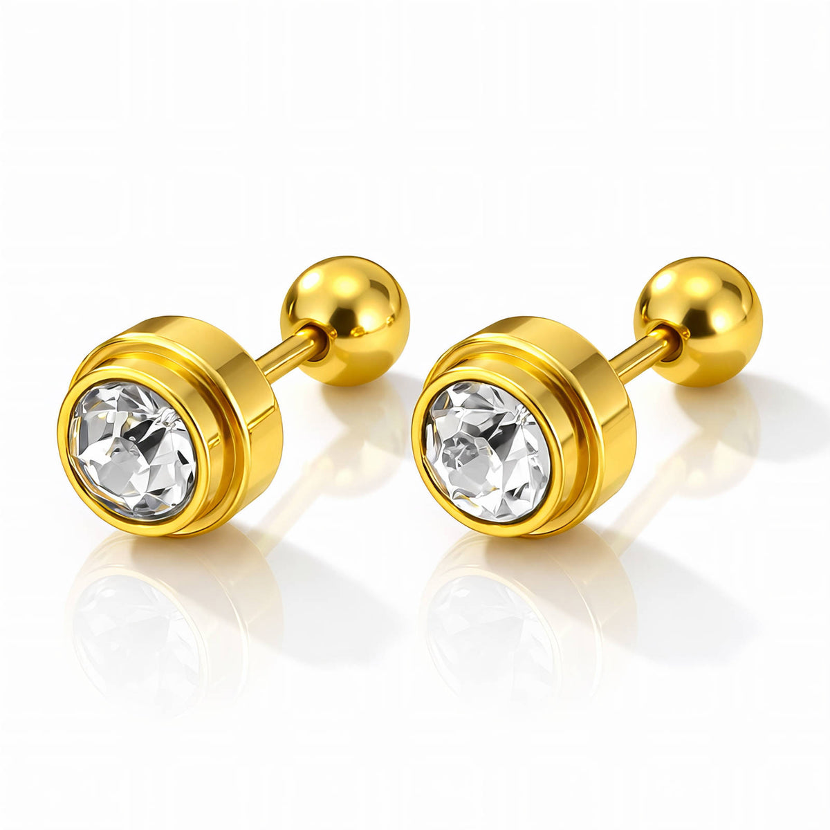 PVD GOLD-PLATED STAINLESS STEEL EARRINGS