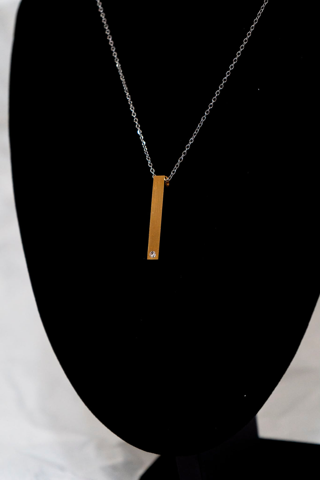 Necklace, 18k Plated Gold Steel