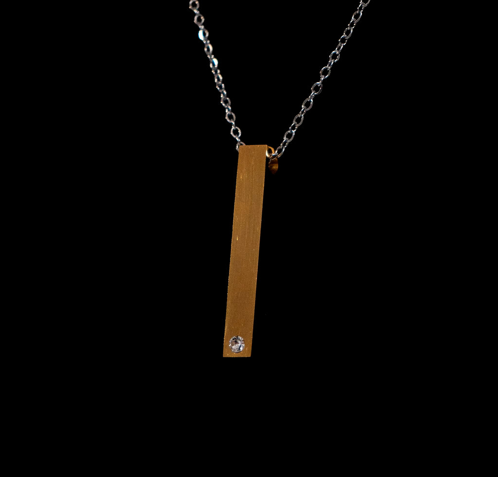 Necklace, 18k Plated Gold Steel