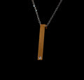 Necklace, 18k Plated Gold Steel